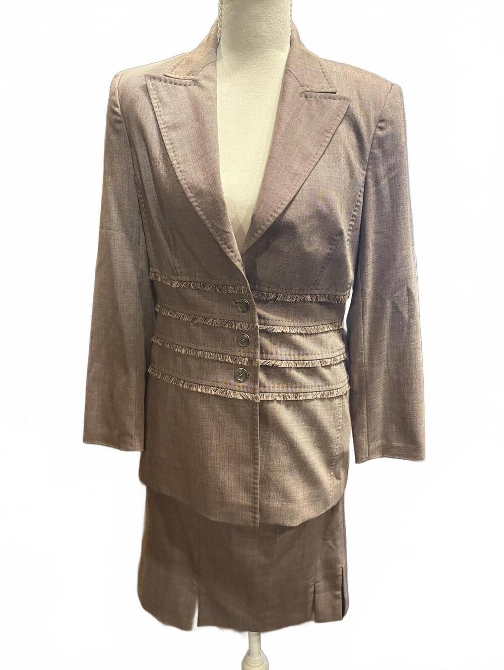 Vintager Brown ESCADA skirt and blazer set